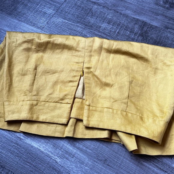 Pastel Yellow Banana Republic Linen Skirt. - Picture 6 of 6